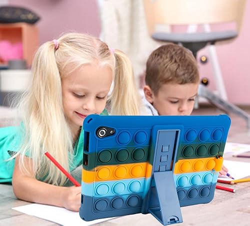 Miniatura 42 de Funda de silicona con mango giratorio de 360 grados, correa de mano, correa de hombro/soporte para bolígrafo compatible con Samsung Galaxy Tab