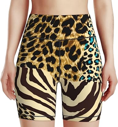 leopard print workout shorts