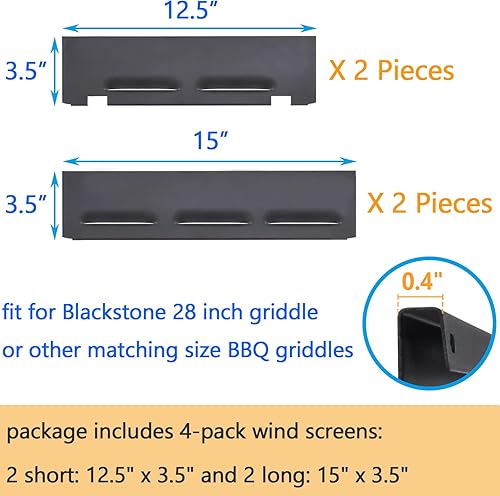 Miniatura 2 de GasSaf Wind Guard Fits for Blackstone 28 Inch Griddle and Other Griddle, Wind Screens Keeps More Griddle Heat for Outdoor Cooking, Replacement for