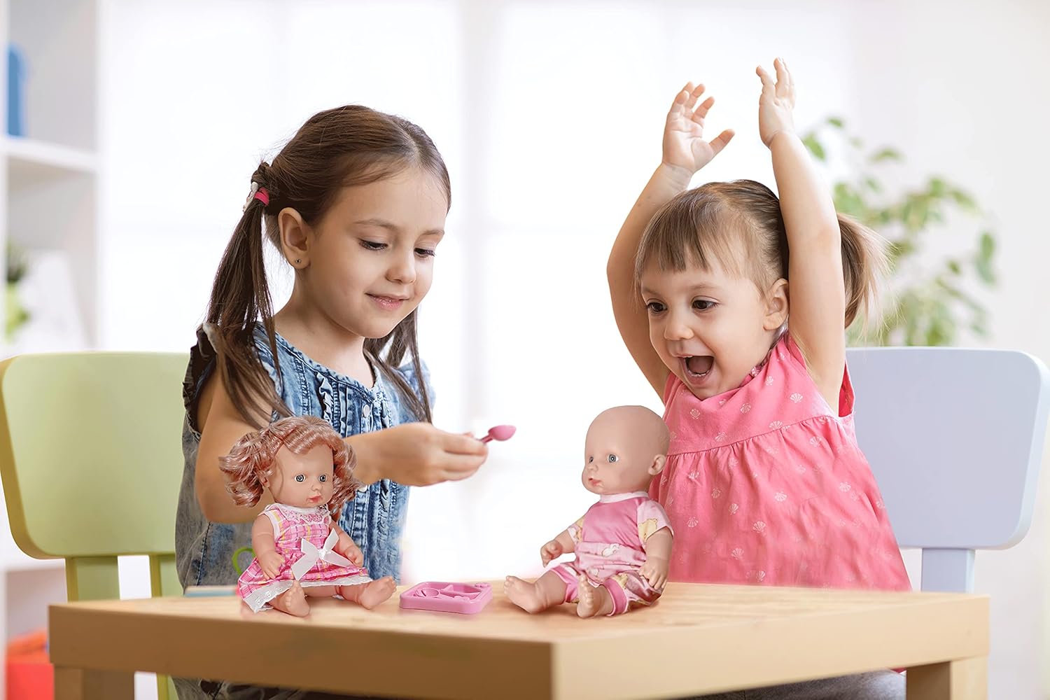 ARTST Doll-Clothes-Accessories 7 Set Baby-Doll-Clothes Suitable for 8-10-Inch-Dolls Included Tablewar and Hangers