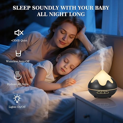 Miniatura 5 de Difusor de aceite esencial de 16.9 fl oz, difusor de aromaterapia con control remoto, difusores de aire multifuncionales para sala de oficina en