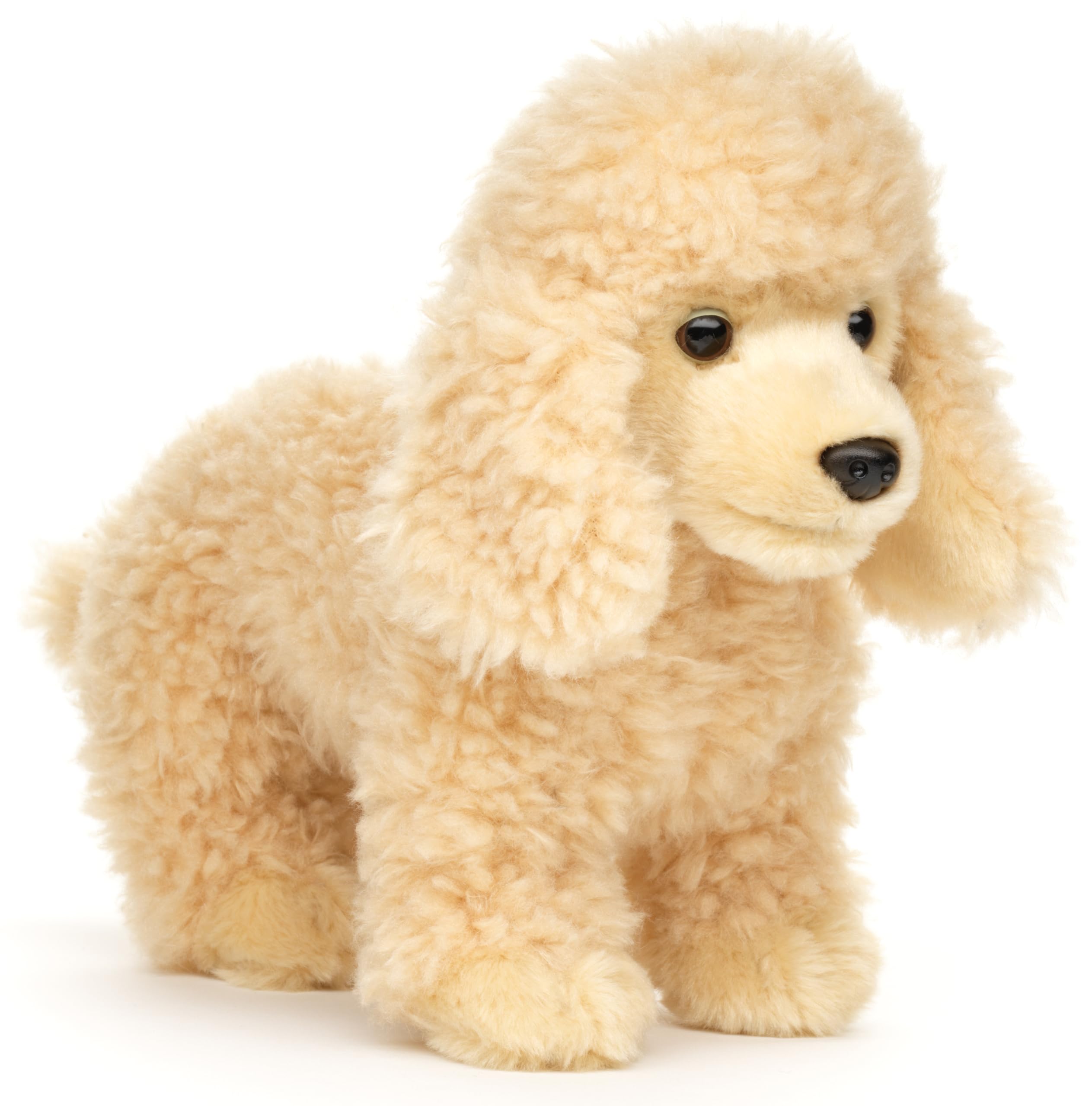 Uni-Toys - Poodle (apricot), standing (without lead) - 30 cm (length) - plush dog - plush toy, cuddly toy
