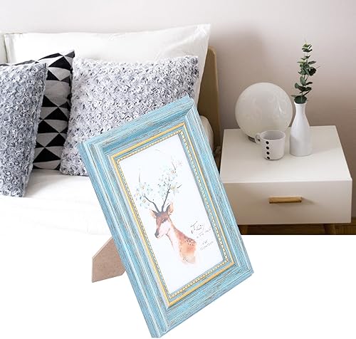 Miniatura 7 de TOPINCN Marco de fotos para decoración de regalo, marco de fotos de 4 x 6 pulgadas, marco de fotos, marco de pared, exhibiciones (gamuza verde 9073)