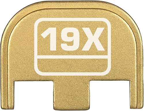 NDZ Performance Placa de cubierta deslizante trasera para Glock 17, 19, 19X, 20, 21, 22, 23, 26, 27, 34, 45 y 47, 49, 5, 0.354 in, .40, S&W,