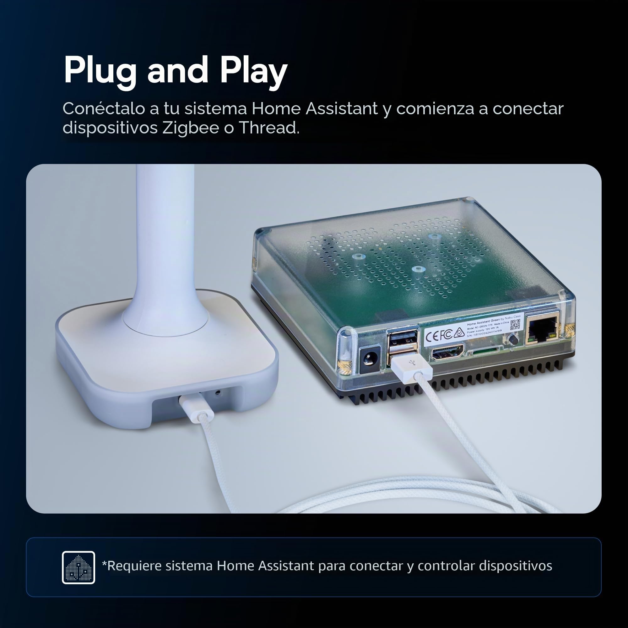 Asistente de hogar Connect ZBT-2 | Conecta dispositivos Zigbee, Thread o Matter a Asistente de hogar | Hardware oficial