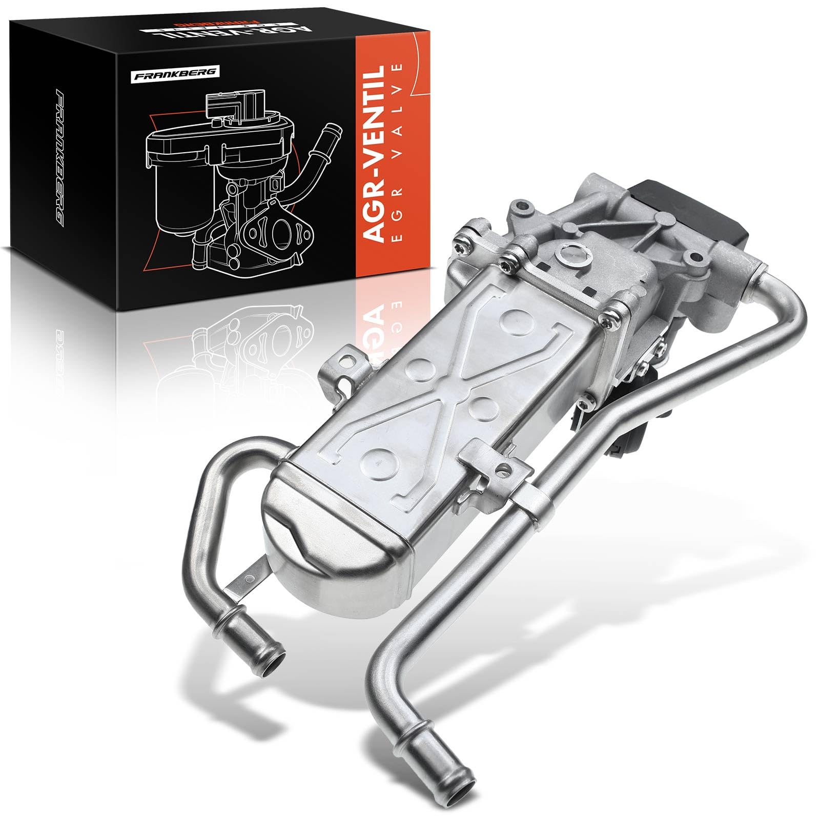 Frankberg Valvola EGR Valvola di ricircolo dei gas di scarico 03P131512E | Compatibile con: R.o.o.m.s.t.e.r 5J7, Fabia II 542, Ibiza IV ST 6J8 6P8, Ibiza IV Sportcoupé 6J1, Ibiza IV 6J5