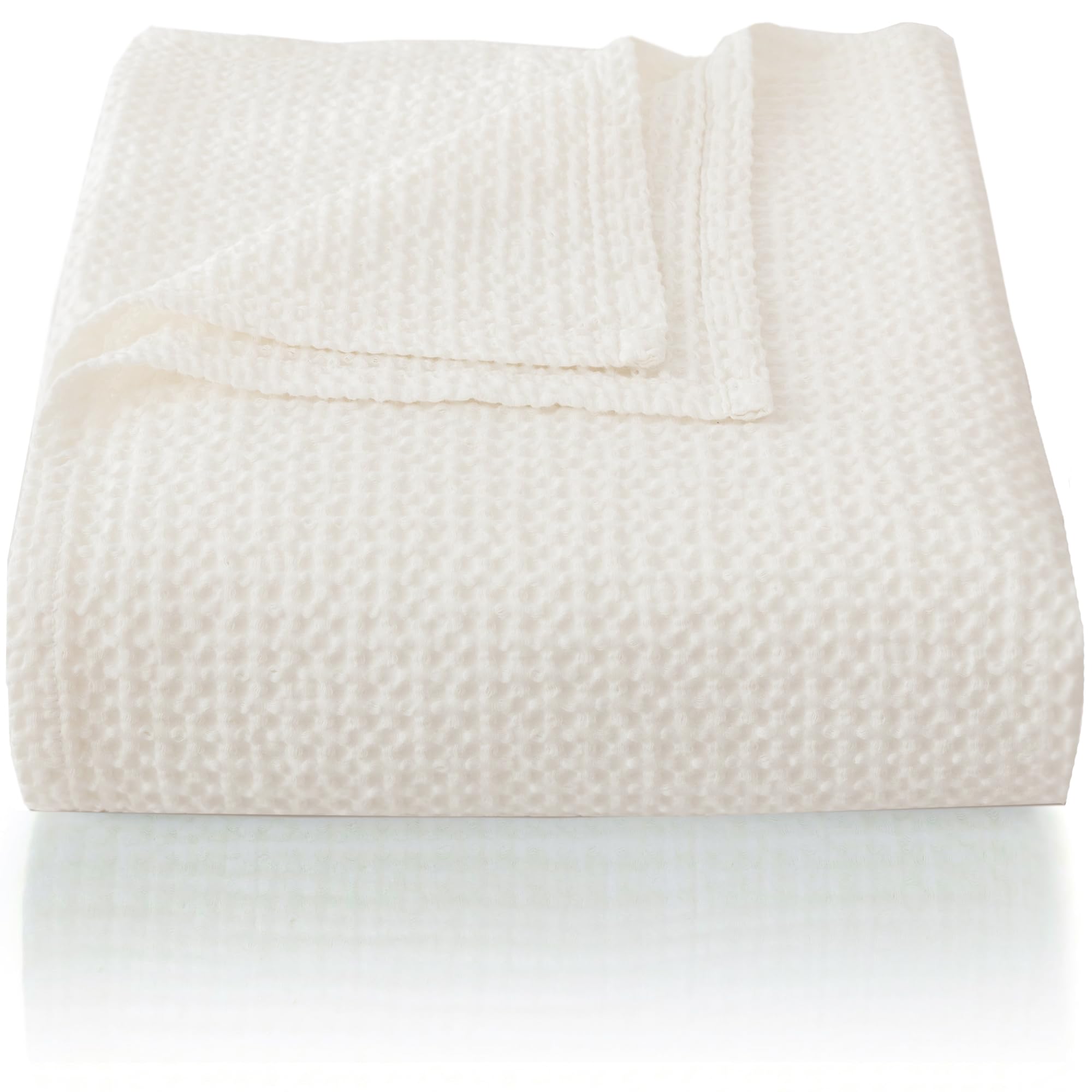 CHUFFED 100% Cotton Waffle Blanket 150x200cm Soft Lightweight Throw Blanket for All Season...