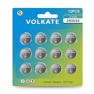 CR2032 Lithium 3v Coin Battery, 12 Pack 2032 Button Cell Batteries for Apple Airtag, Key Fob Battery Replacement for Nissan Toyota Honda Chevy Jeep. - Amazon product rated Grade A