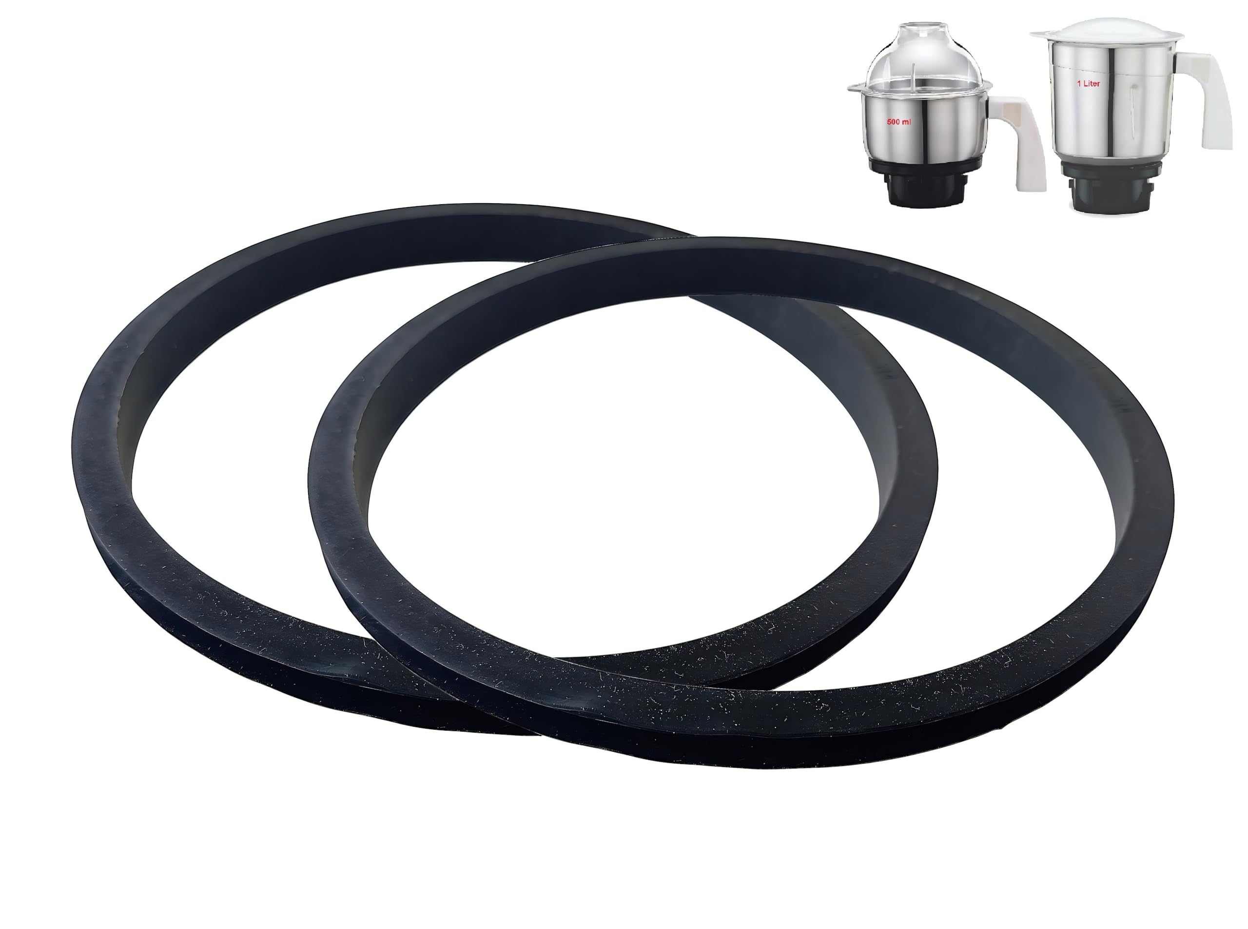 AJS spares- PREETHI Mixer Jar Lid Gasket/Ring, Medium (Rubber) (11 cm, 2 Units)