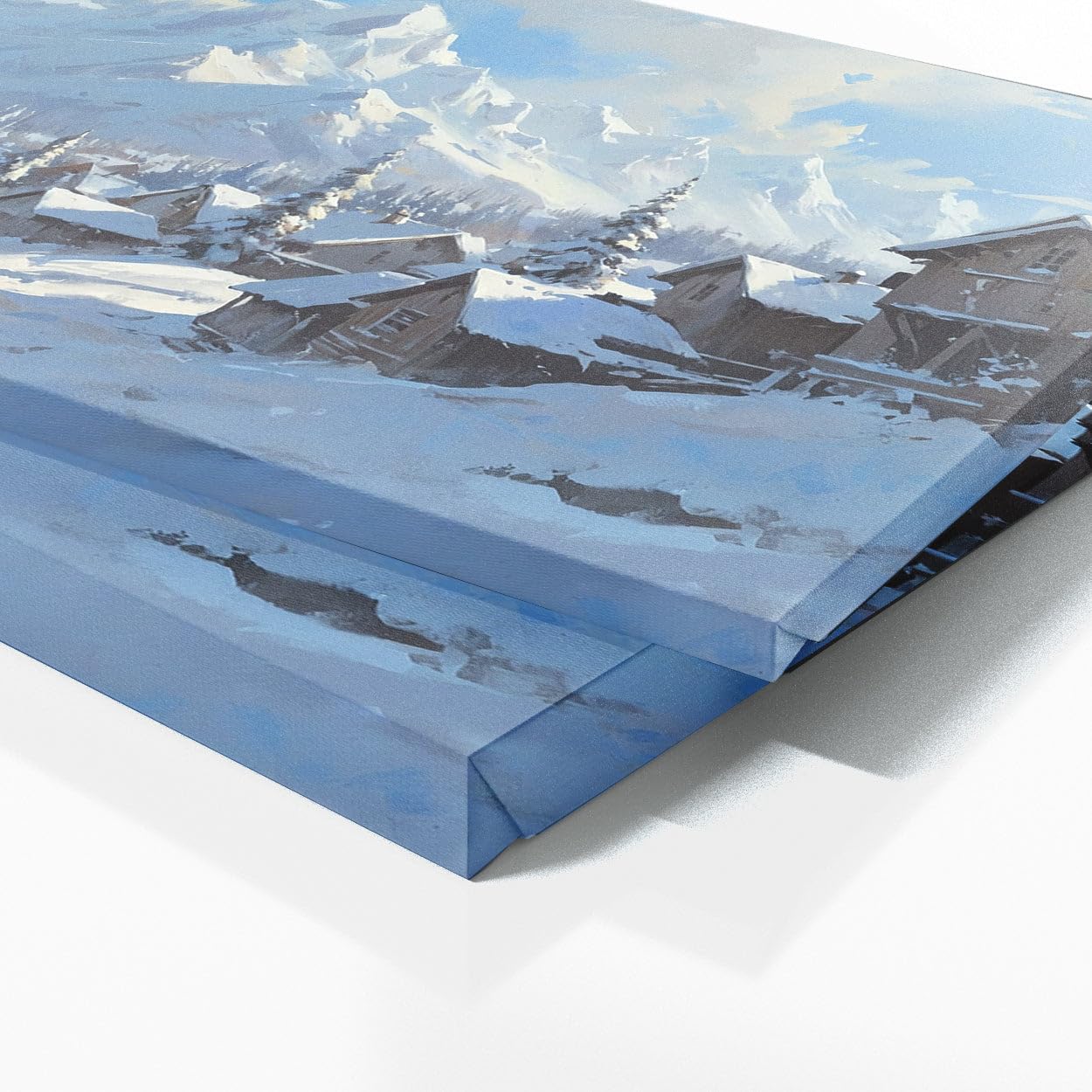 Sense Canvas Skier Alpine 14 Canvas Art – Home Decor Wall Art Stampa Poster Pittura XL 60 x 24 / 3,8 cm