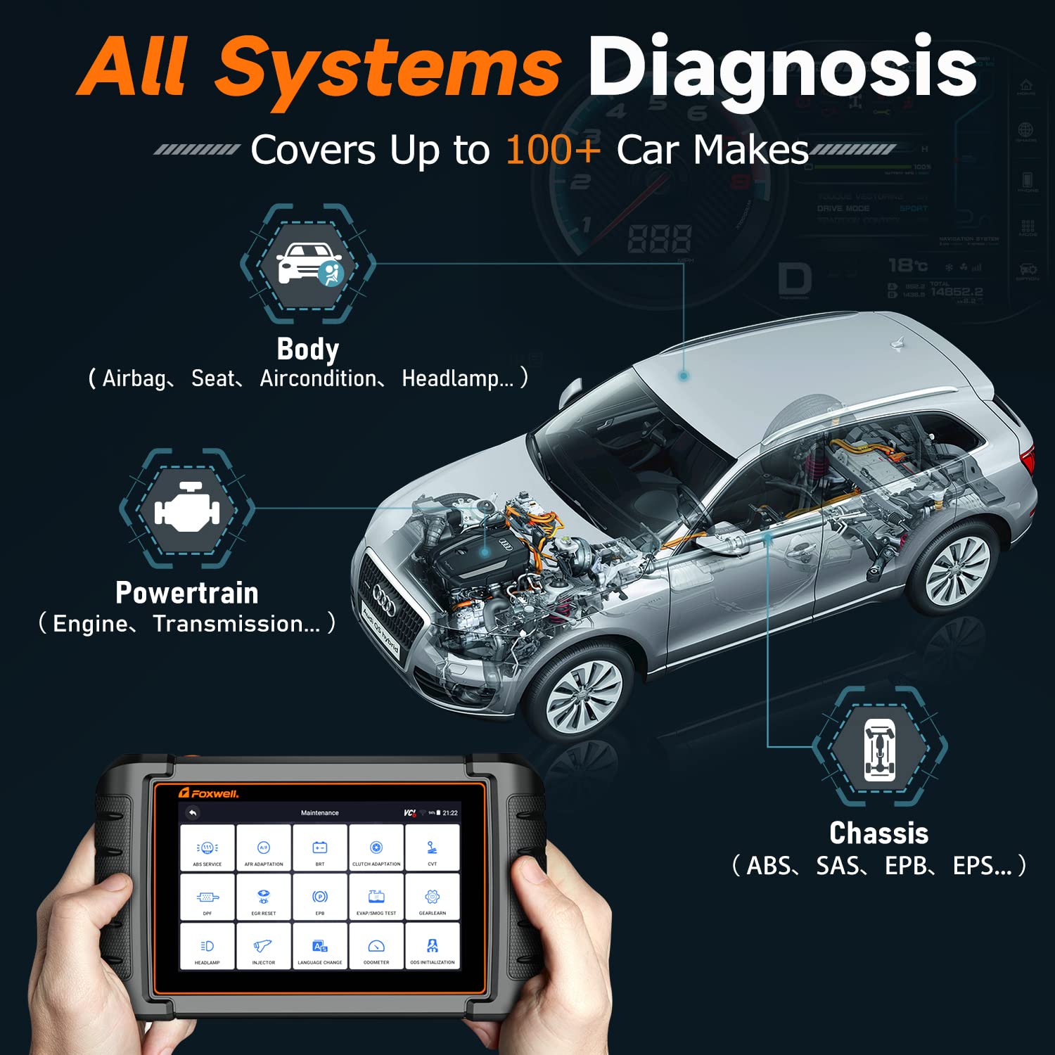 Buy 2022 Elite FOXWELL NT809 All System Scan Tool Bidirectional OBD2