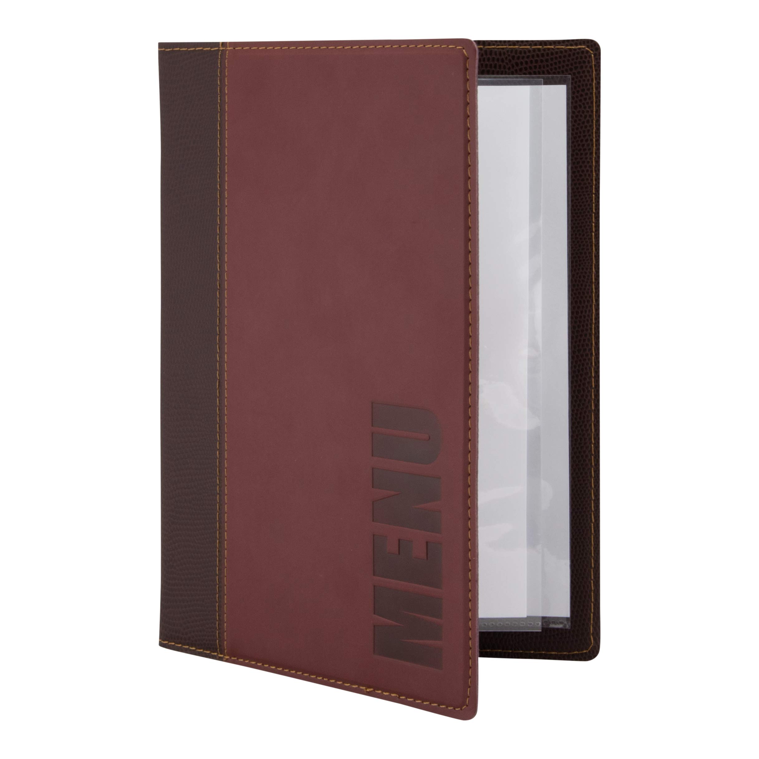 Image secondaire de Securit Protège-menu Simili cuir de la Gamme Tendance - A5, 1 Double Insert Inclus (présente 4 Pages A5)
