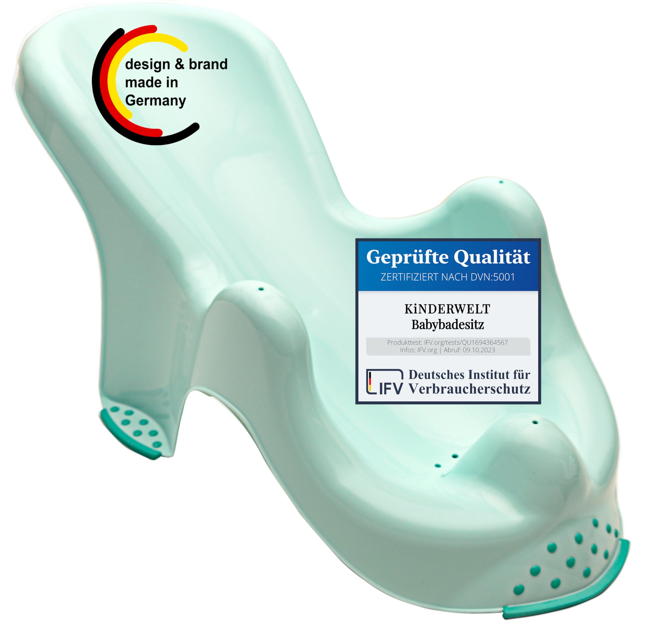 Anatomischer Premium Babybadesitz aquamarin Badesitz Baby Badewannensitz