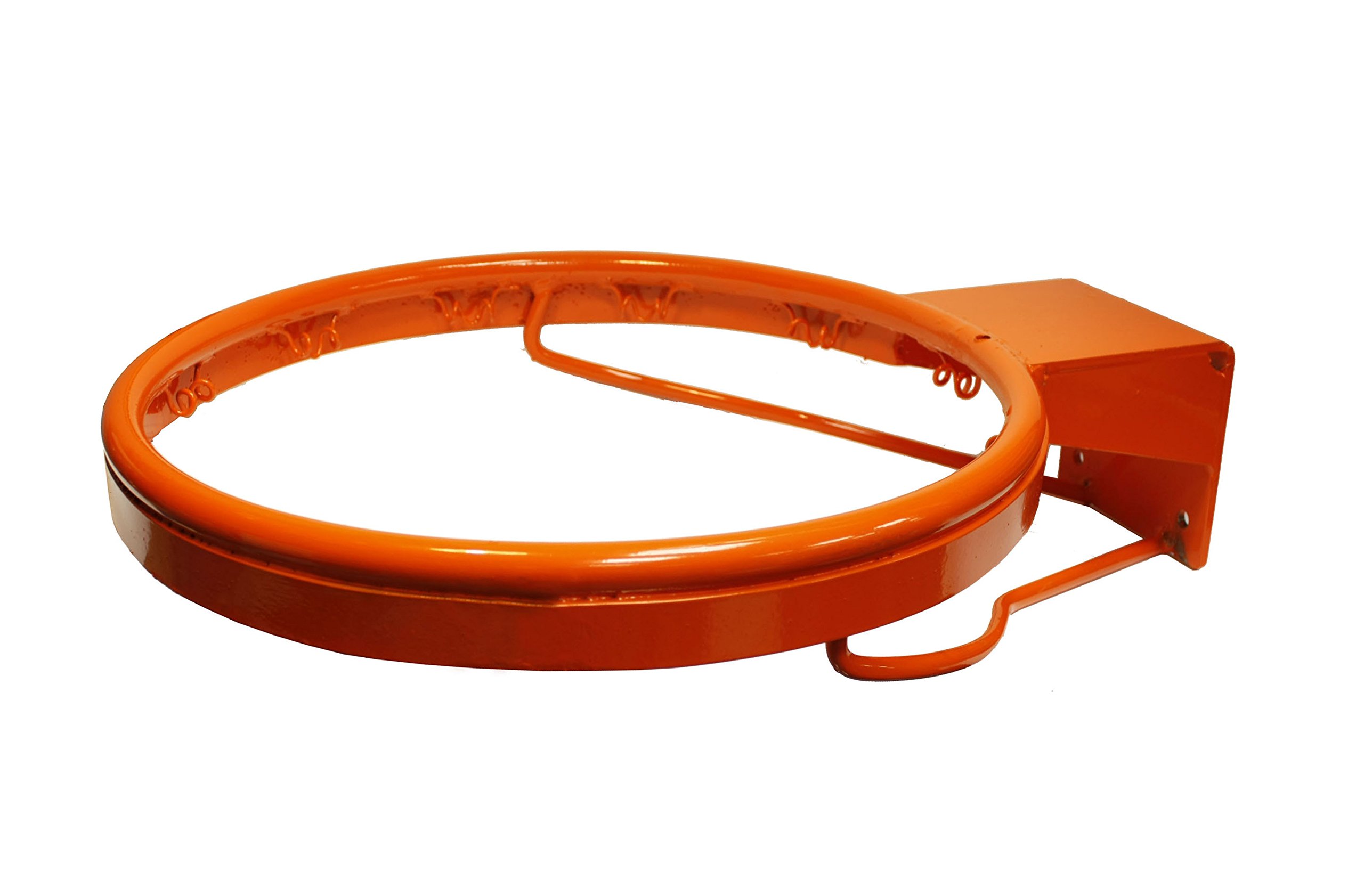 CADENAS ® - Aro Baloncesto antivandálico de Anclaje Fijo, Reglamentario 45 cm diámetro, 15 cm a Pared, Naranja
