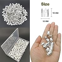 Vista 4 de Cuentas de rastas, 120 piezas de joyería de corona plateada para el cabello para mujer, accesorios de trenzas, puños ajustables para el cabello