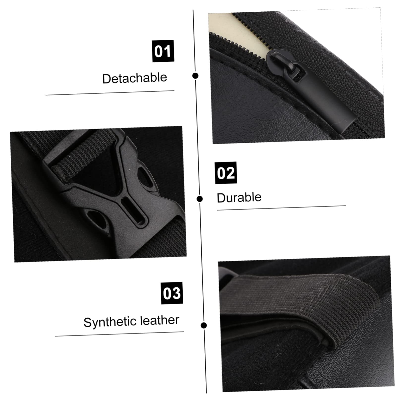 Mikikit Poggiapiede per Nero Chitarra Classica Supporto Pieghevole | Stabilità per Performance e Pratica Pelle Sintetica e Schiuma , Fascia Elastica Antiscivolo