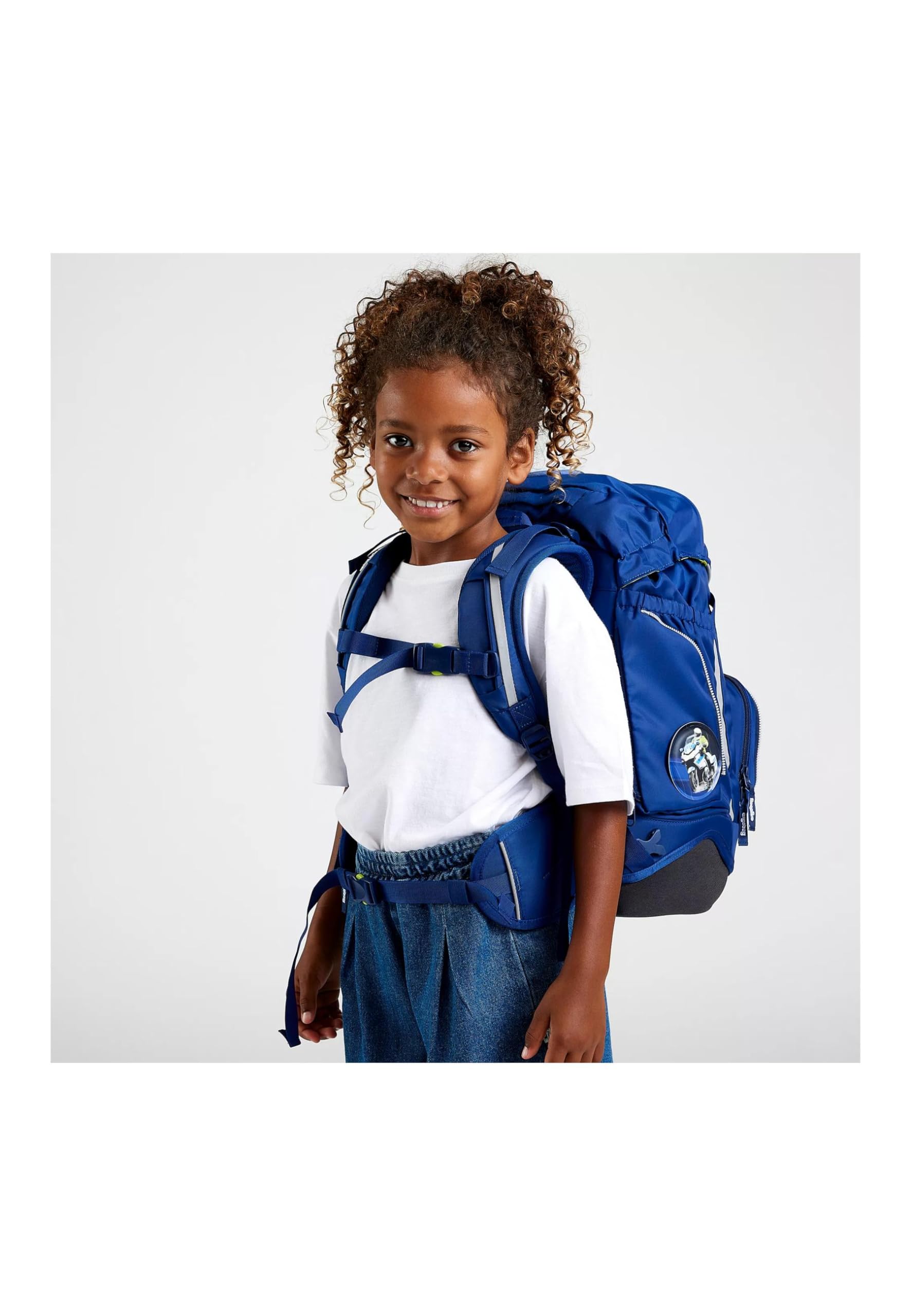 ergobag pack Set ergonomischer Schulrucksack, Schulranzen, Vorgänger-Kollektion, flexibel 6-teilig Grundschule BlaulichtBär - Blau