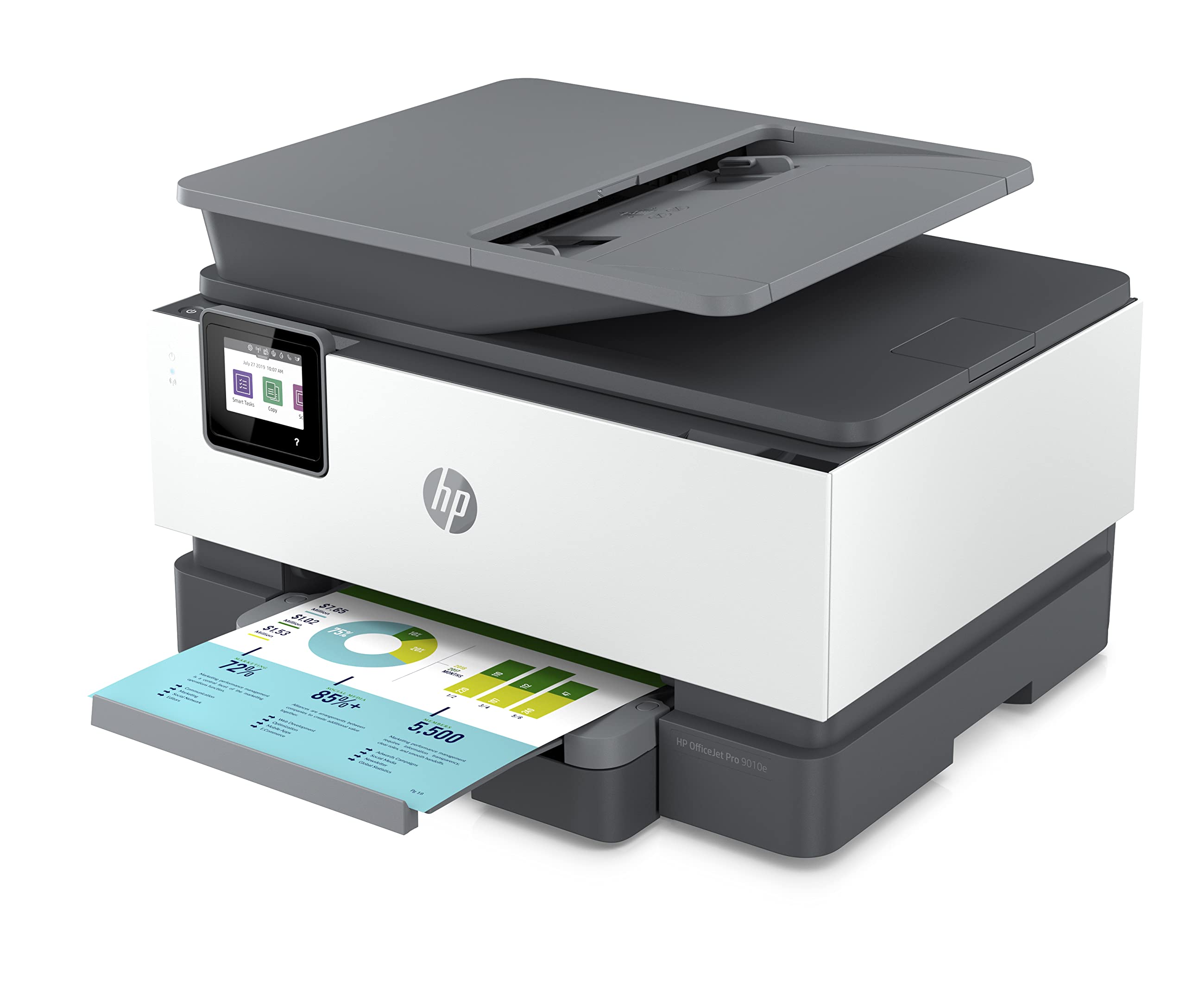 HP OfficeJet Pro 9010e Multifunktionsdrucker, 6 Monate gratis drucken mit HP Instant Ink inklusive, HP+, Drucker, Scanner, Kopierer, Fax, WLAN, LAN, Duplex, Airprint, Grau-Weiß