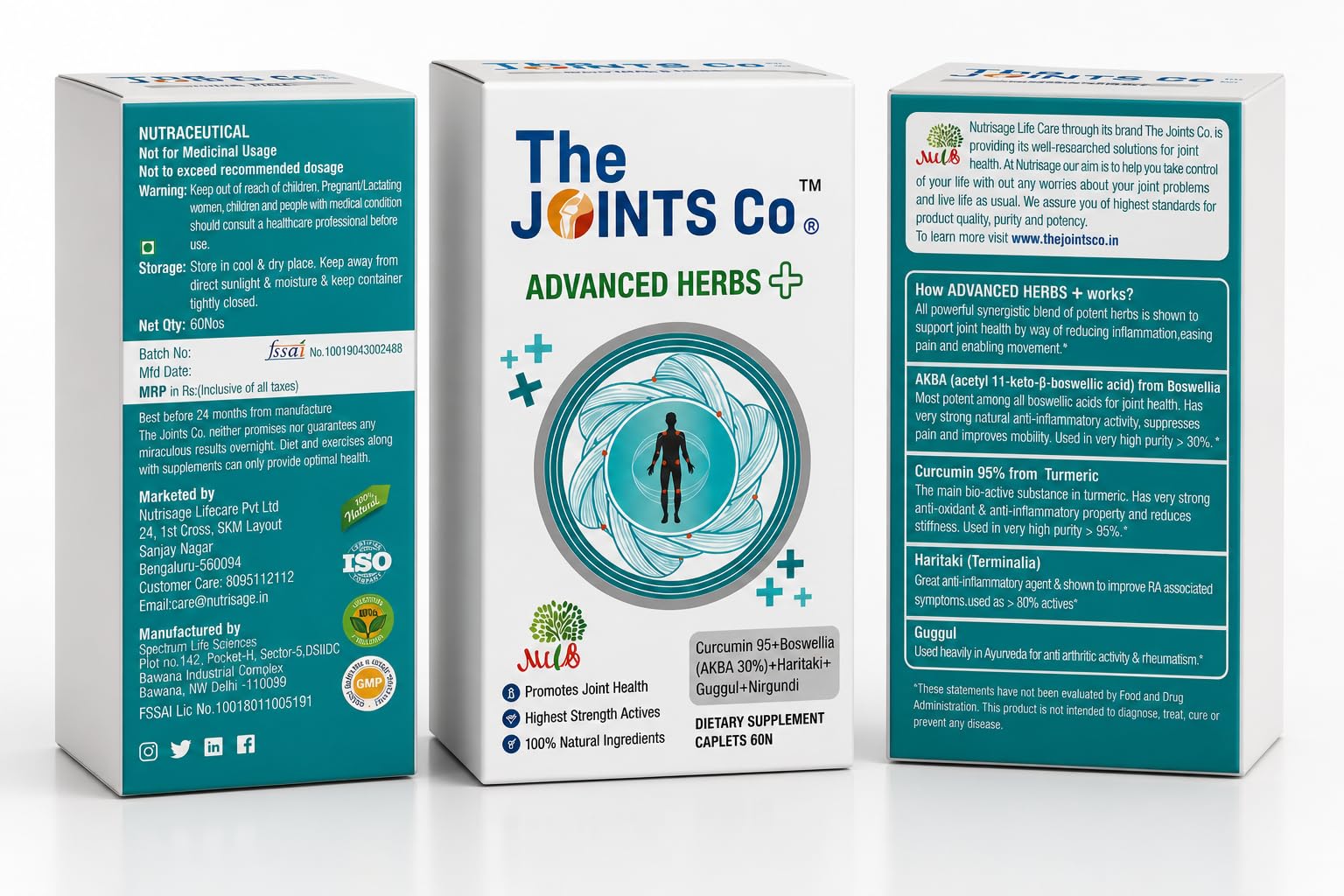 The Joints Co Advanced Herbs Plus Plant-Based Joint & Bone Support Supplement | 100% Vegetarian | No Glucosamine | For Joint Pain, Mobility, Flexibility & Bone Strength | 60 Tablets — Amazon image 9