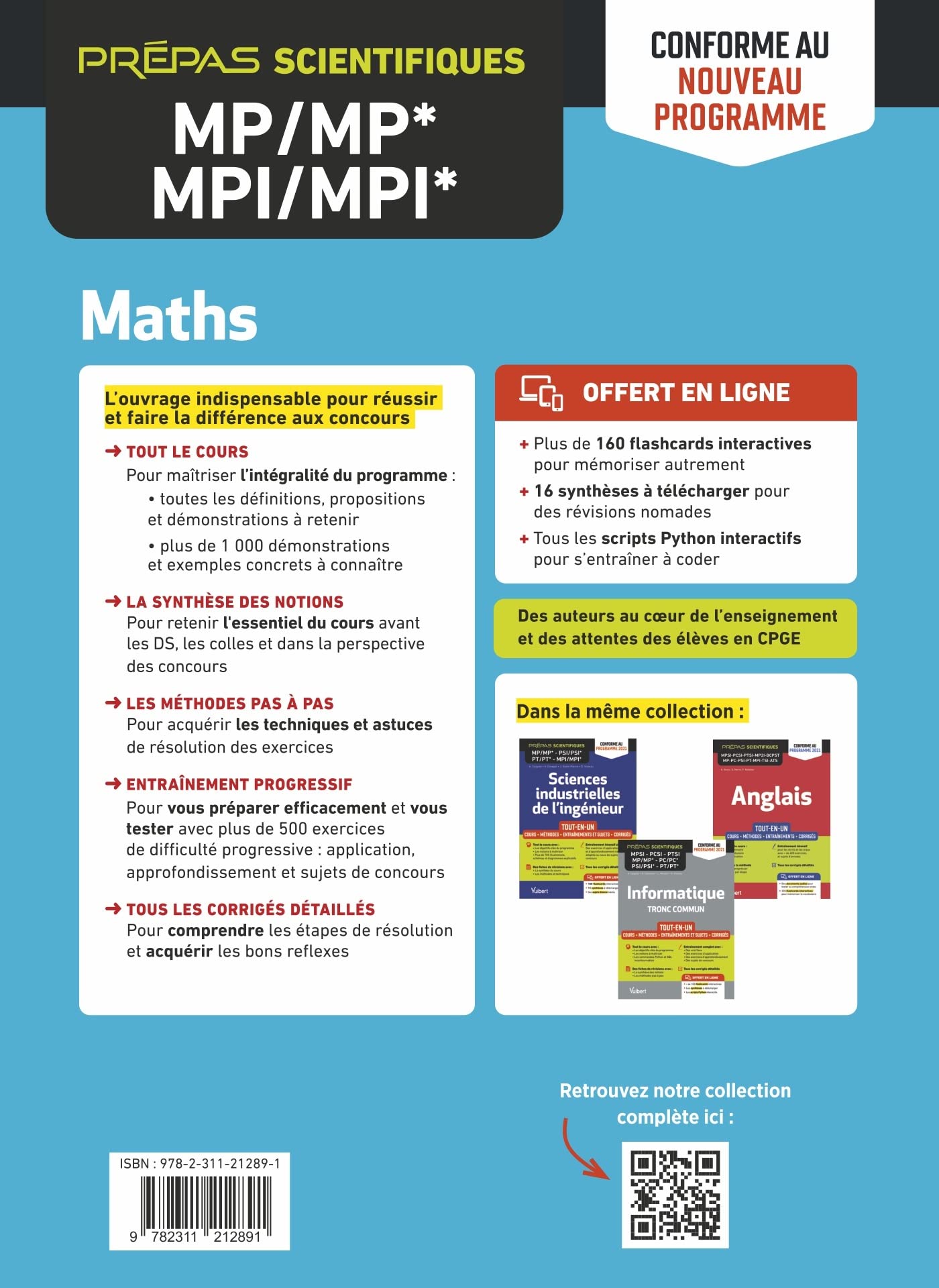 Maths MP/MP*-MPI/MPI* - Tout-en-un - Conforme à la nouvelle réforme: Cours - Synthèse - Méthodes détaillées - Exercices et sujets corrigés