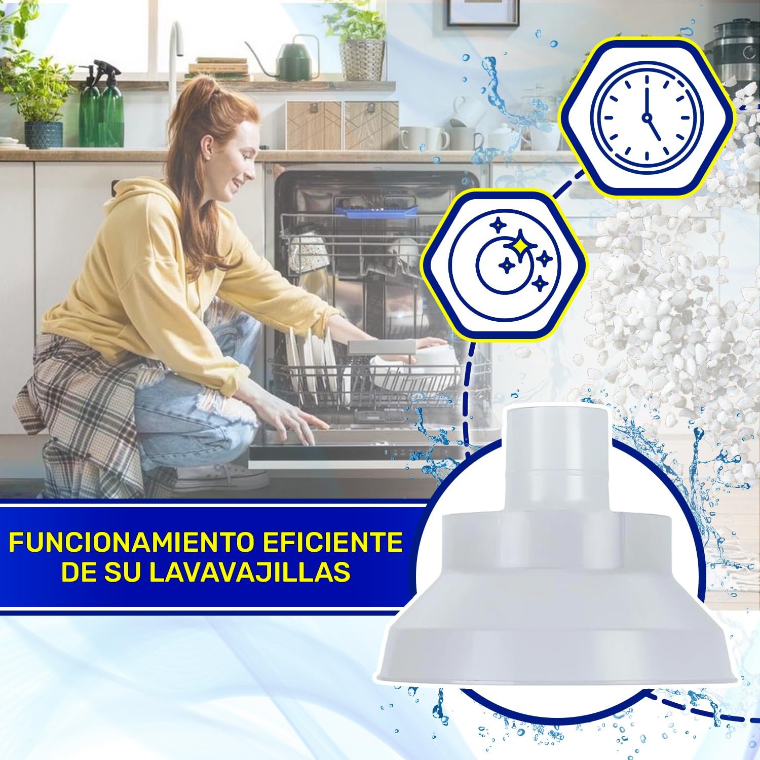 Embudo de Sal para Lavavajillas 14004429501/6 para Aeg para Electrolux | para Juno para Zanussi - Garantía de 10 Años - MONTERAL
