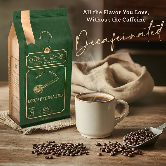 Organic Whole Bean Coffee Medium Roast (16oz) - Decaffeinated