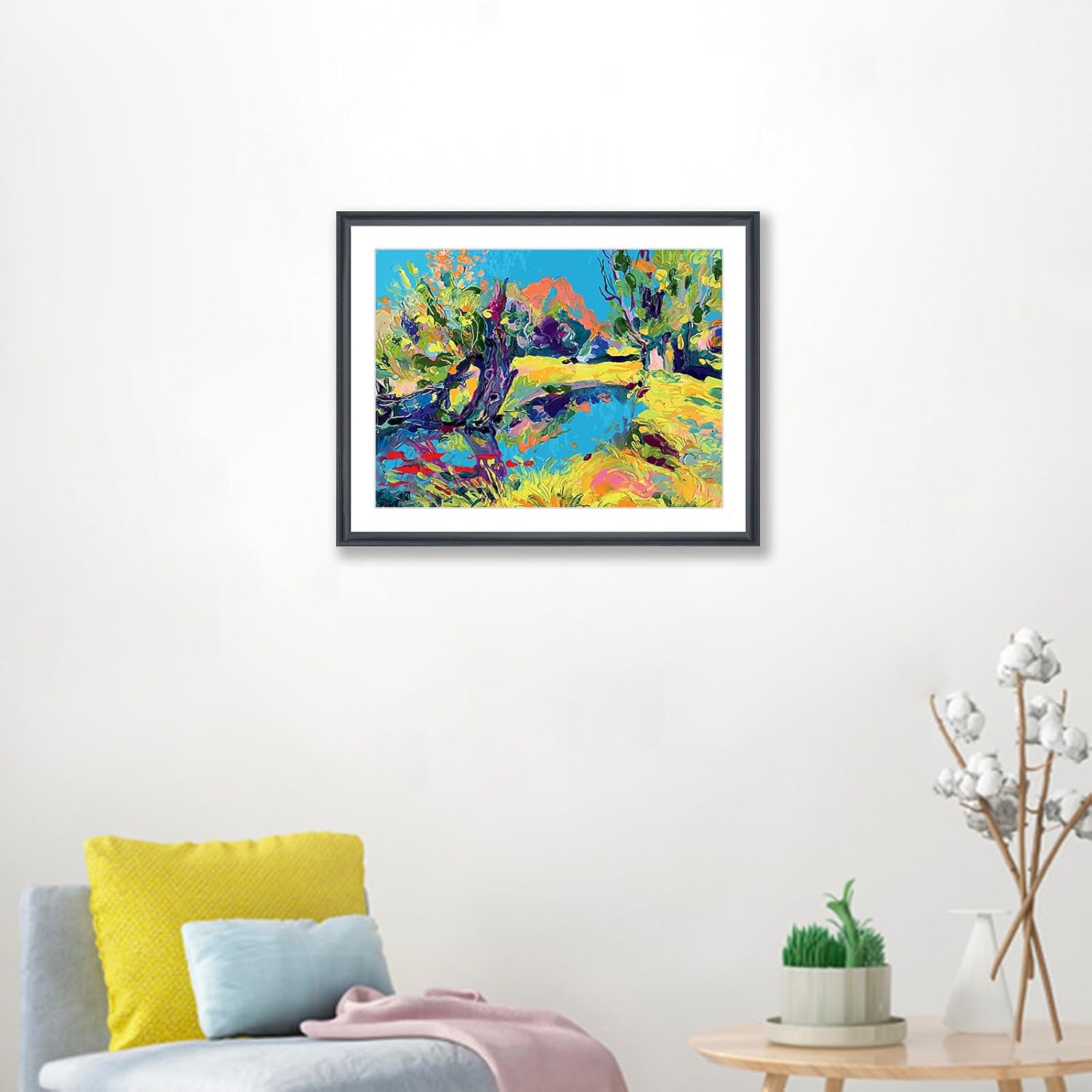 20x26 Panoramic Picture Frames Solid Wood ,With White Mat ,Fit 17x23 inch Photos with Mat or 20x26 without Mat，Poster Frame 20x26Photo Frames Family Wall 17x23 Picture Frame Black (L23B2026W1723)
