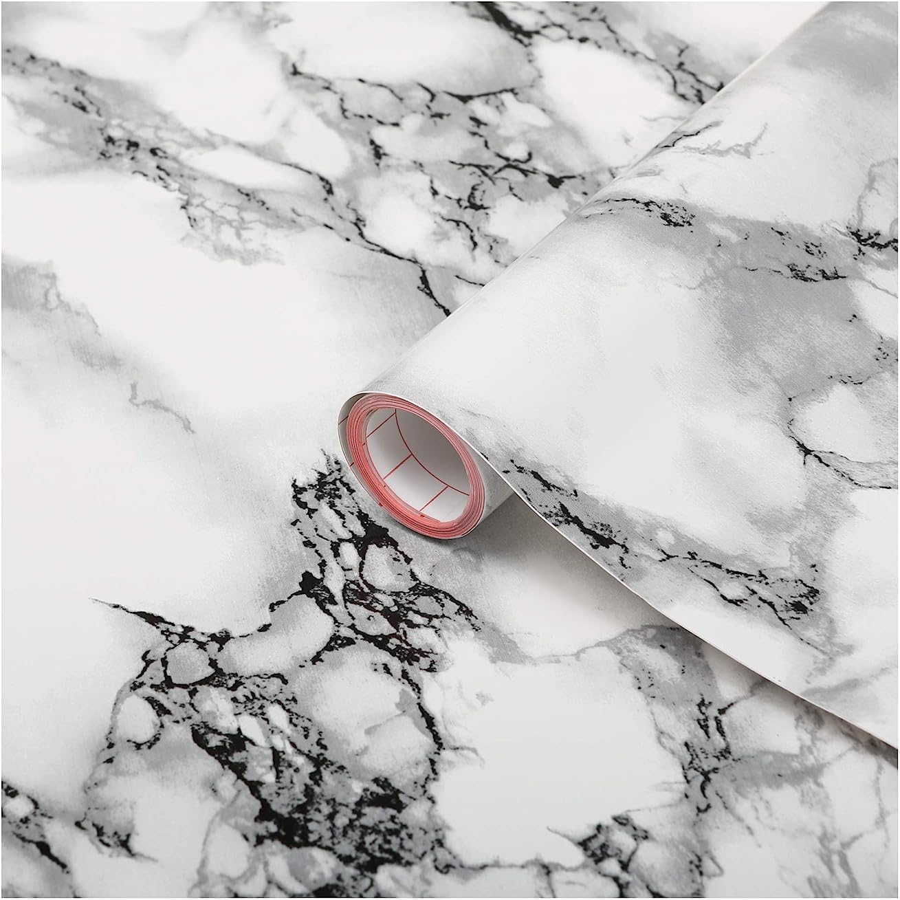 Black/Grey Marble Effect Self Adhesive Fablon Style Vinyl 675mm Wide