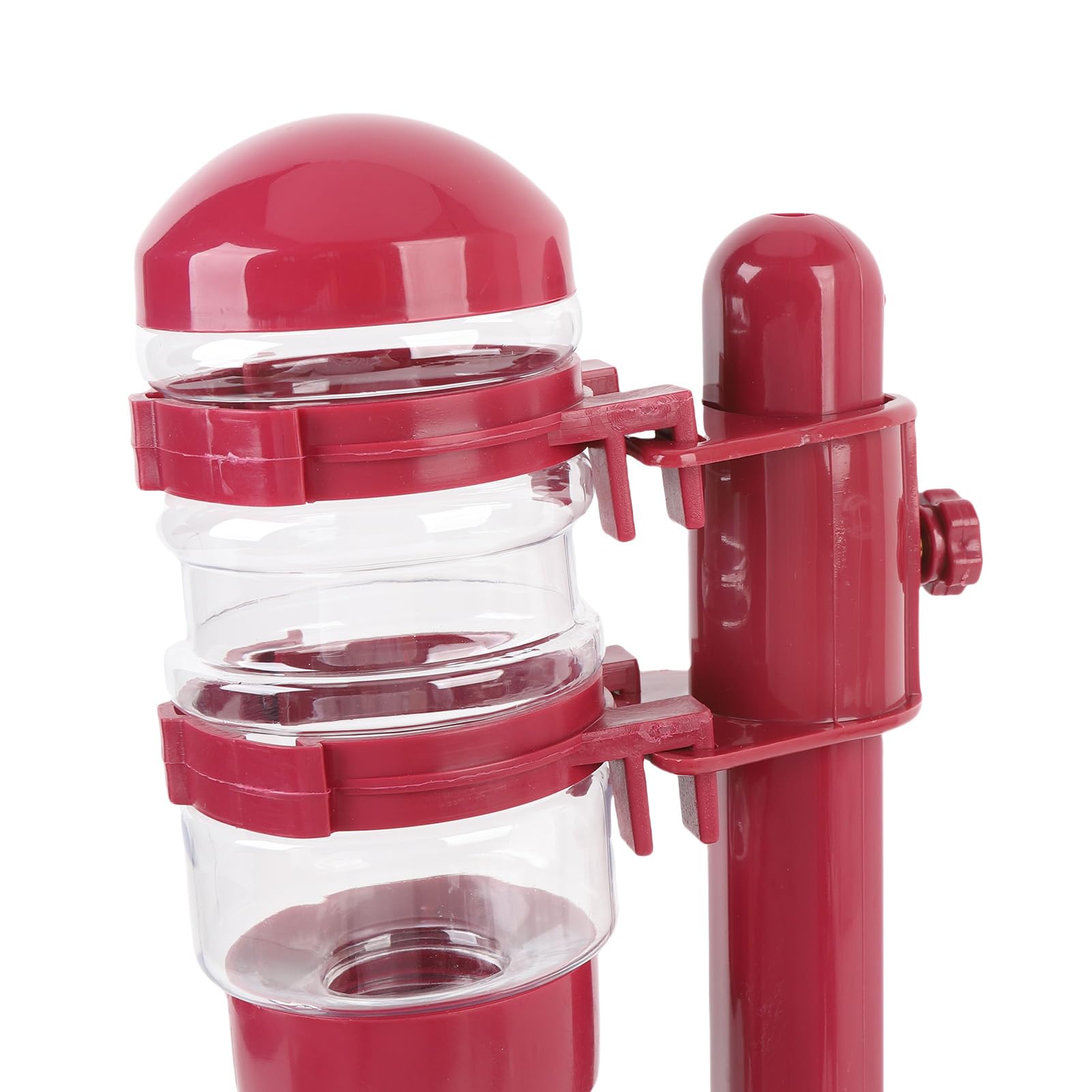 Generic Dispensador de Agua de Pie, Botella de Agua para Perros en Forma de Corazón y Tazón de Alimentación de Alimentos, Ajustable de de Automática de, para Hámster de Conejo Gato (Wine Red)