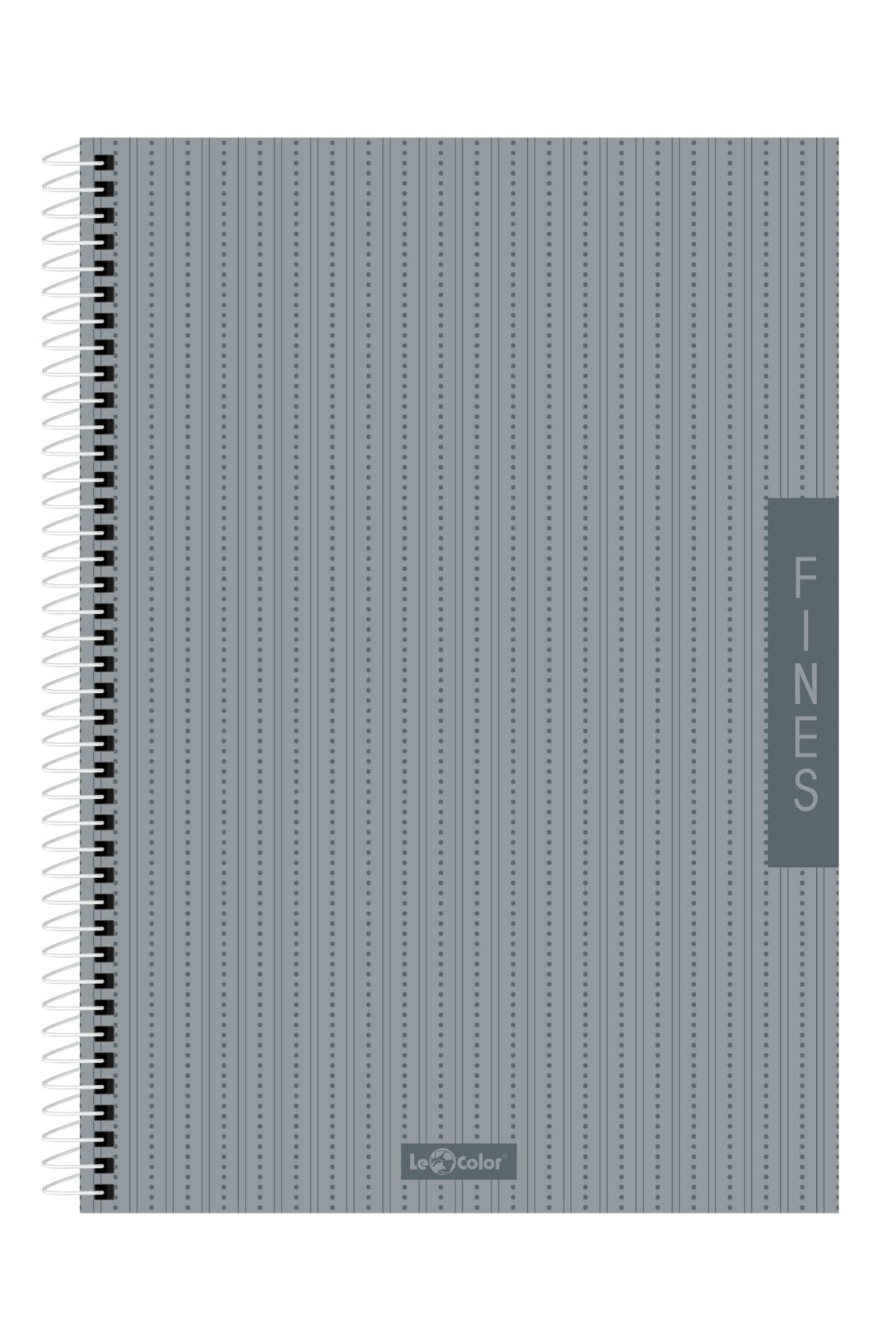 Le Color Fines Ofis Defter A4 Spiralli Kareli Gri