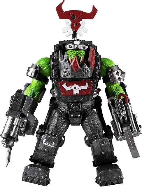 McFarlane Toys, Warhammer 40000 Ork Meganob with Shoota Mega Figure with 22 Moving Parts, Collectible Warhammer Figure with collectors stand base  Ages 12+