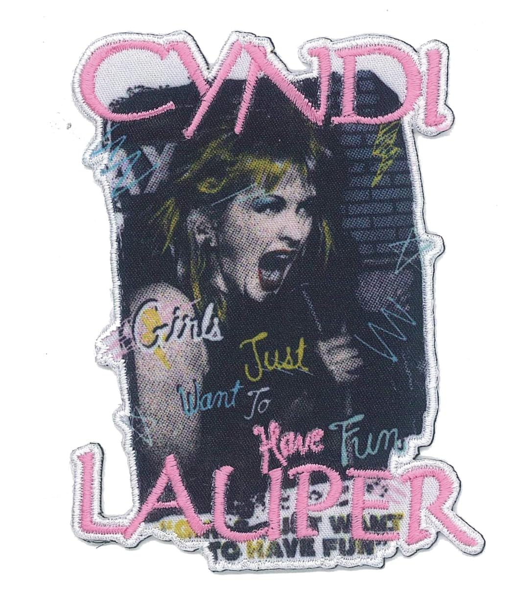 C&D Visionary Girls Pink, White Cyndi Lauper Wanna Have Fun Patch