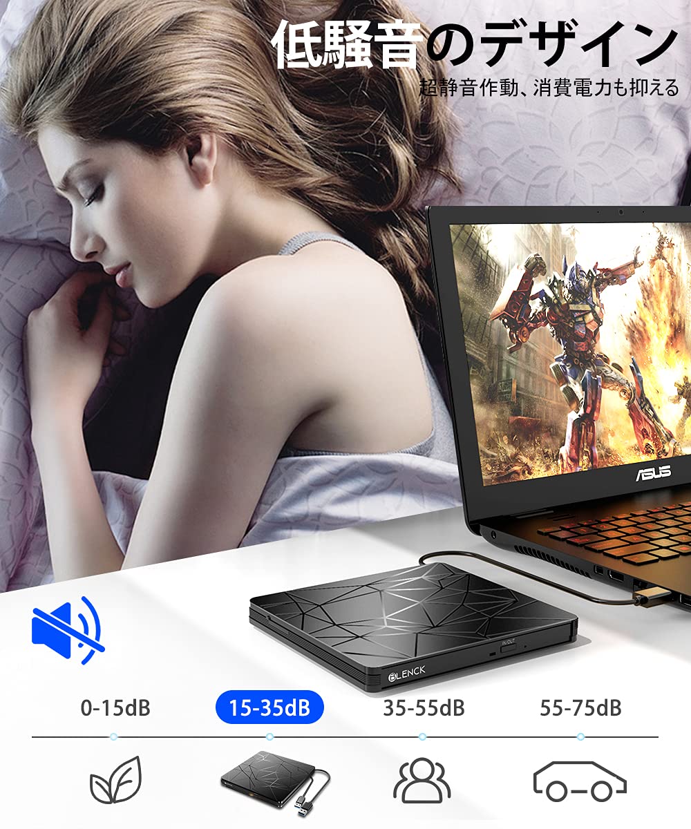 Amazon.co.jp: DVDドライブ 外付け USB3.0 DVD/CD プレイヤー