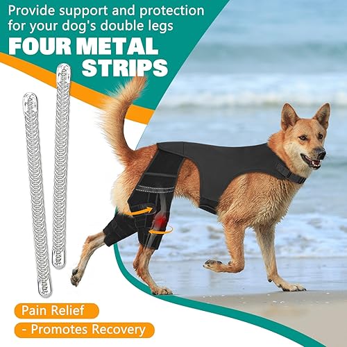 Miniatura 2 de Double Leg Dog Knee Brace for ACL Tear Recovery - Adjustable Orthopedic Support for Joint Stability and Pain Relief - Comfortable Dog Hind Leg Brace