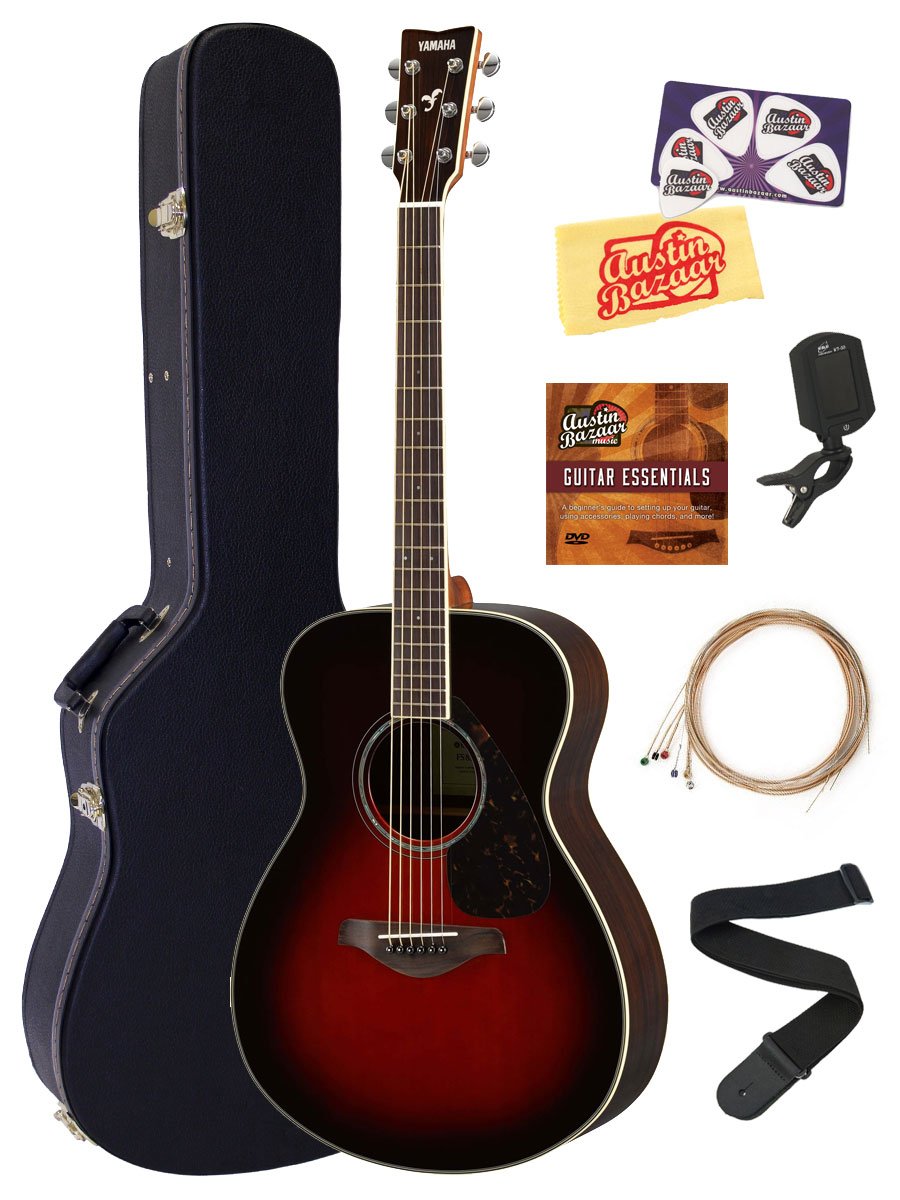 YAMAHA　FS830 Yamaha FS830 Solid Top Small Body Acoustic Guitar - Tobacco