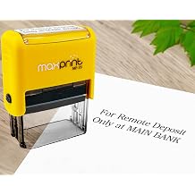 MaxPrint Medium Size Self Inking Custom Stamp - 2 Lines of Text - Over 12 Colors to Choose from
