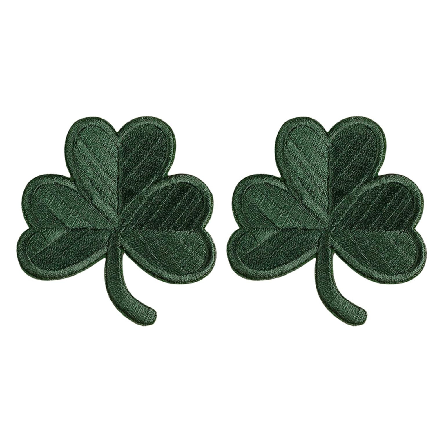 Eowvisn Green 2 Pieces Of Clover Embroidered Cloth Patches, Simple And Versatile Cloth Patches, Clothing Accessories, And Can Be Used In Hats, Clothes, And Backpacks.