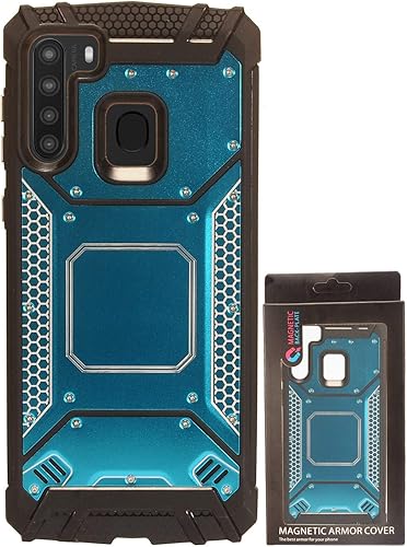 Miniatura 2 de Para Samsung Galaxy A21 (SM-A215) - Funda de aluminio de metal para teléfono - ZY1 Azul
