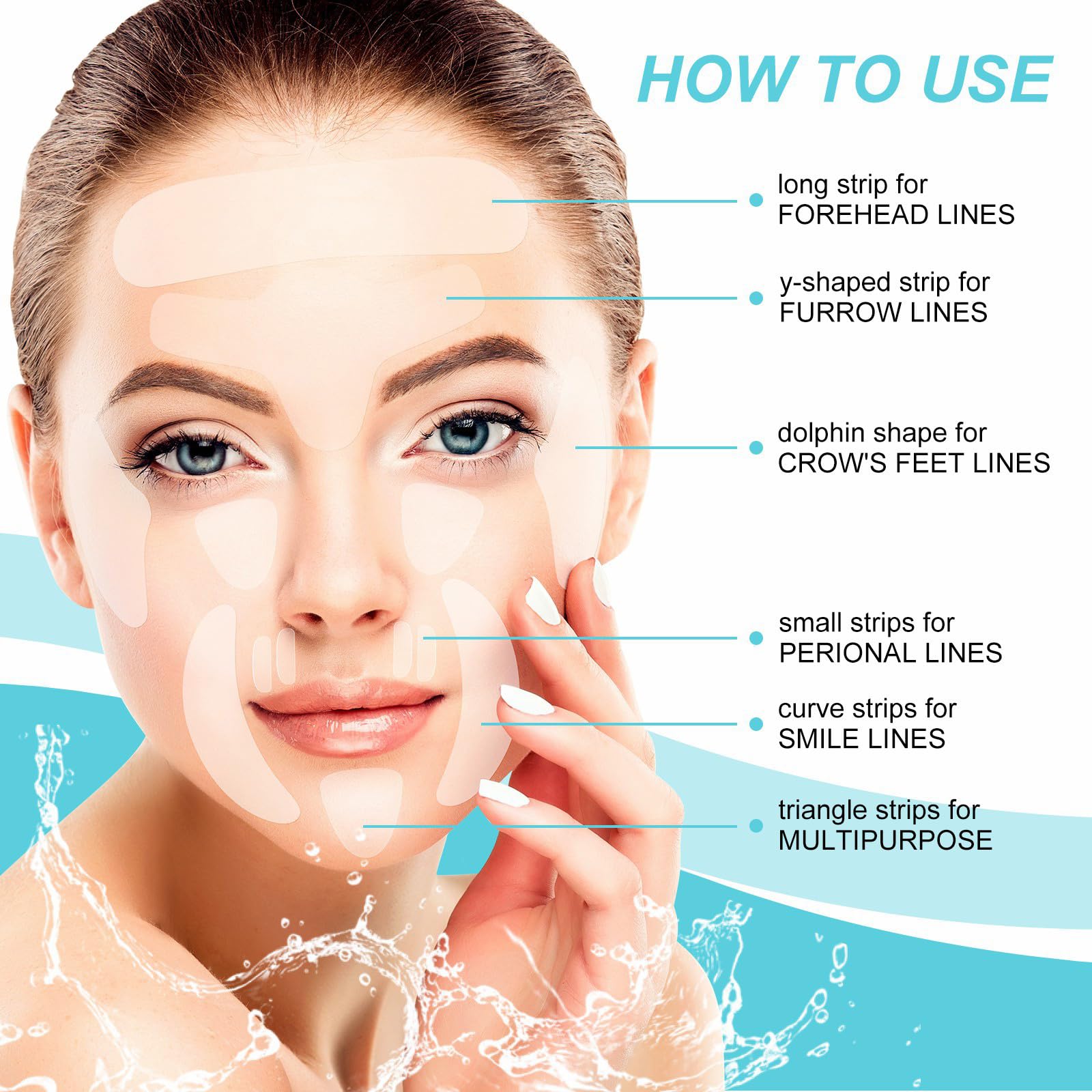 160 PCS Facial Silicone Wrinkle Patches,Forehead Wrinkle Patches, Smoothing & Fade Fine Lines - Image 2