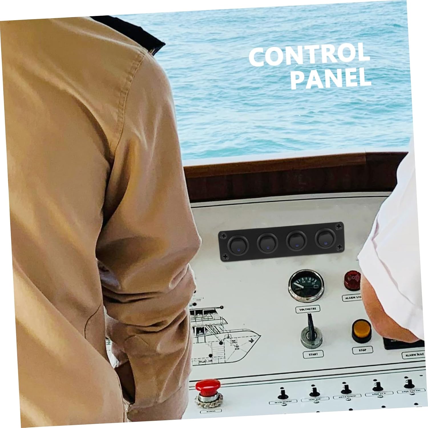 MAGICLULU Automotive Rocker Panel Gang Toggle Panel for Cars Boats and Rvs Features Circuit Easy and Design