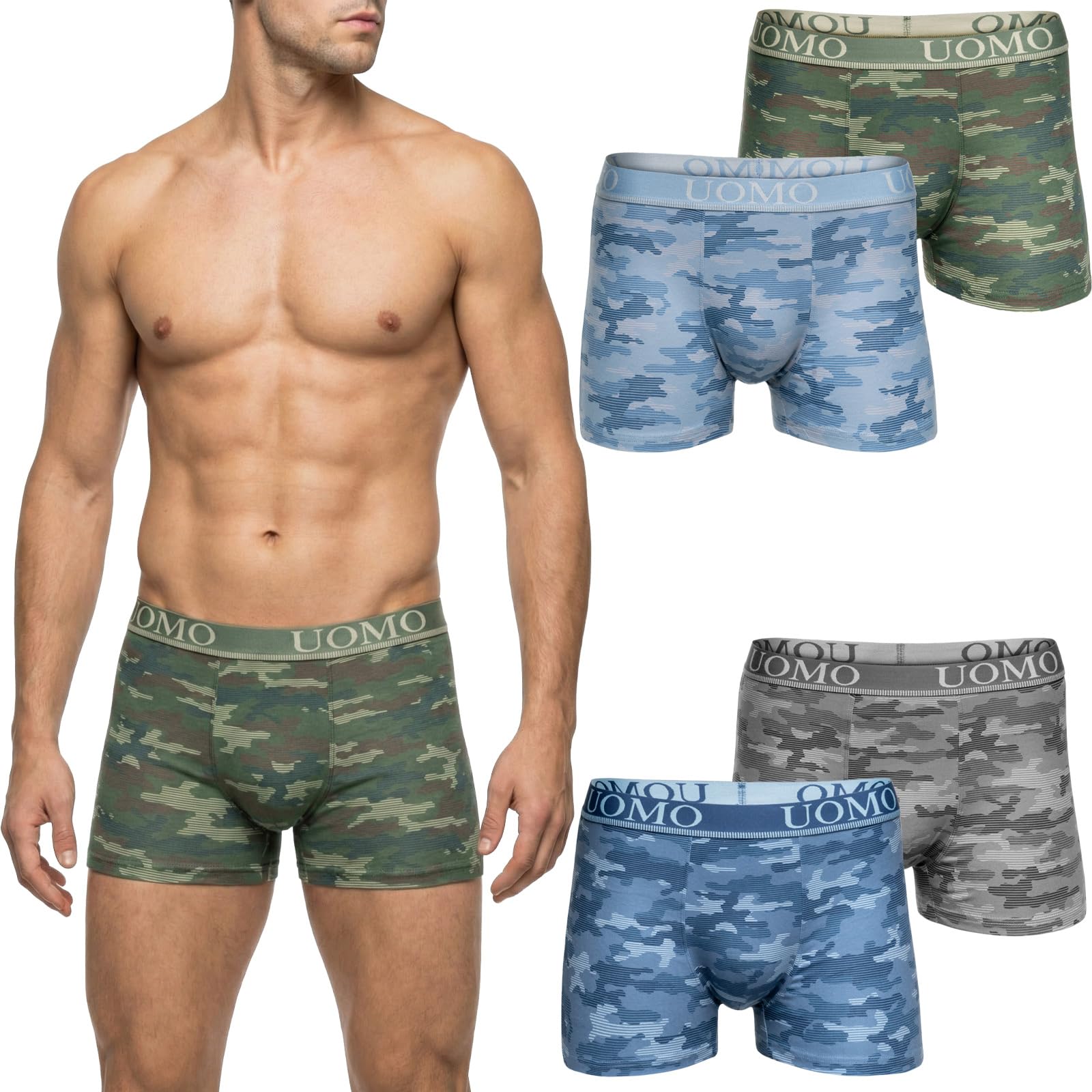 Pack of 8 Men's Cotton Boxer Shorts Various Models Size M to 6XL Underwear Underwear Plus Size Retro Shorts