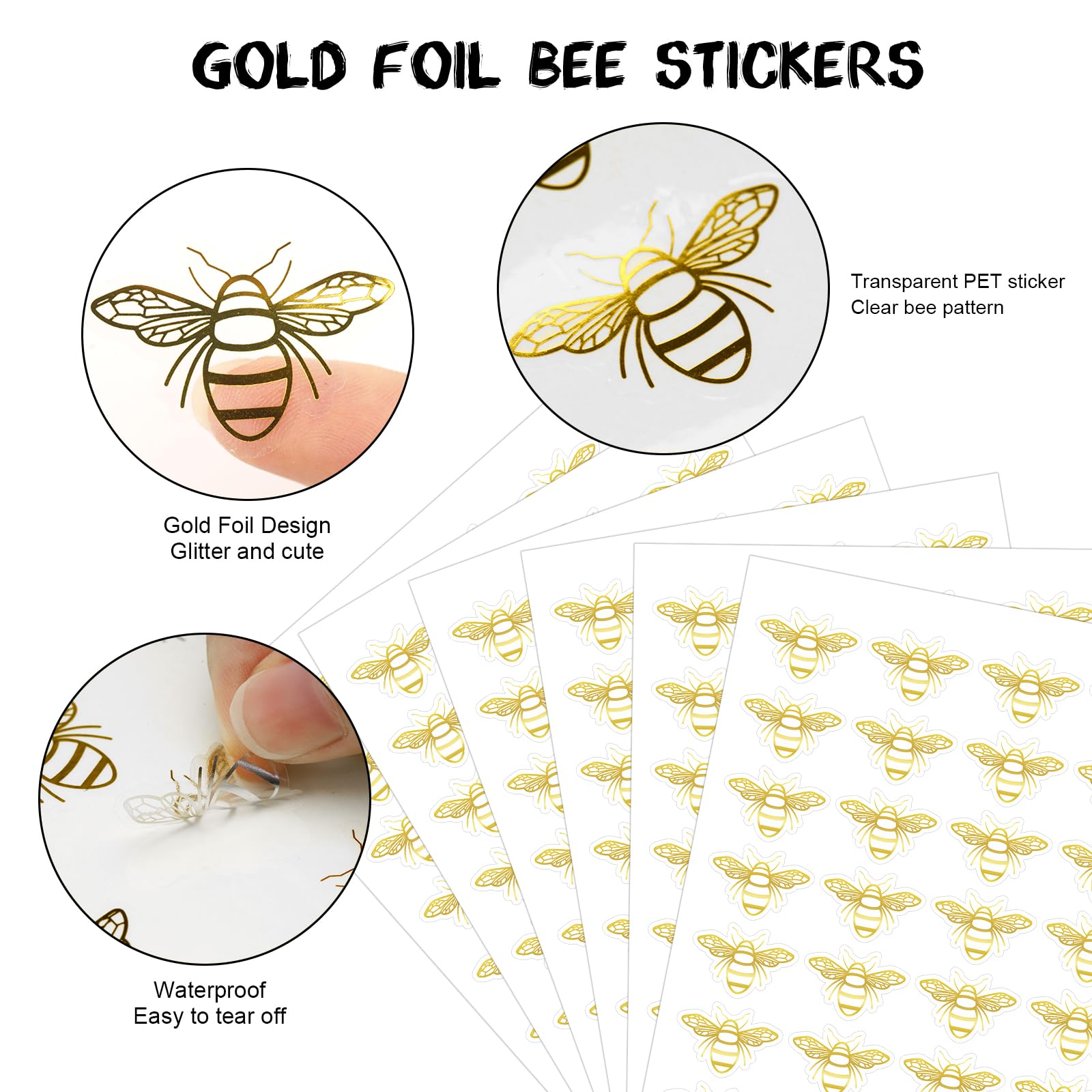 1000 Gold Foil Envelope Seal Stickers - Embossed Heart & Wreath Design For Wedding Invitations, Cards, DIY - View #5