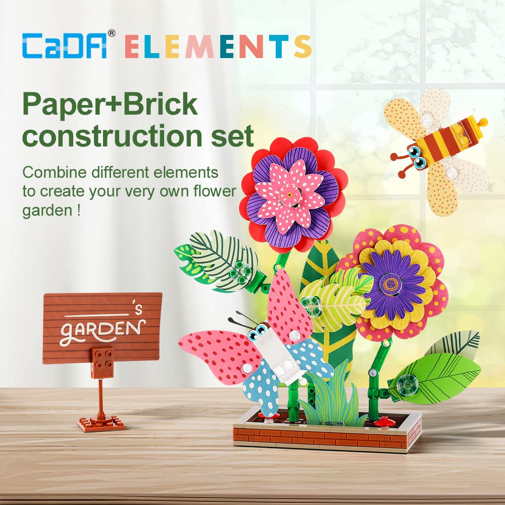 CADA Flower Garden - 230 Pieces - Self-Build Brick Building Block Model C71022W, Multi-colord, Mediano - Image 2