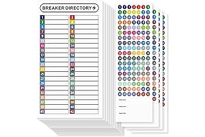16 Sheet Breaker Panel Labels Sticker Numbers Catalog