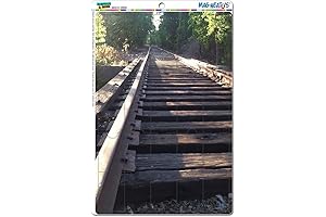 Toy Train Railroad Tracks Ties Novelty Gift Lockers Refrigerator Vinyl Puzzle with Magnets