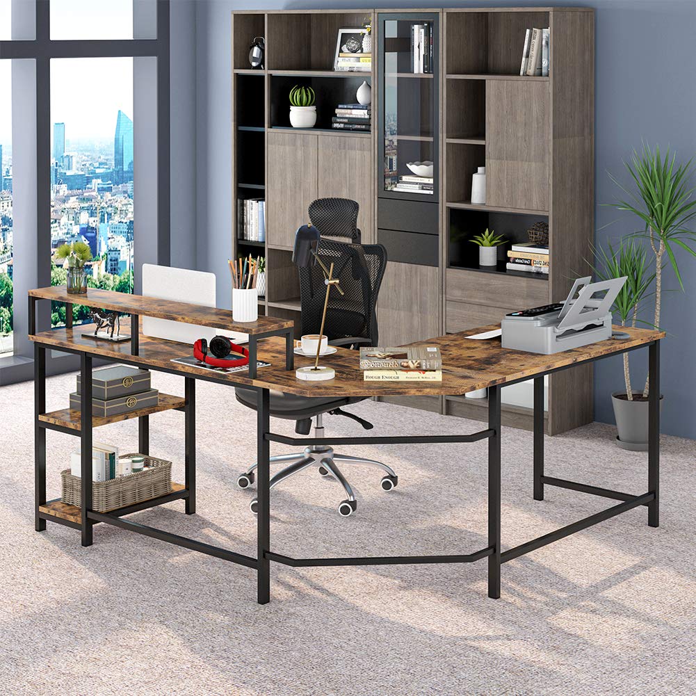 Tribesigns Computer Desk Gaming Desk LShaped Writing Workstation