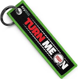 KEYTAILS Keychains, Premium Quality Key Tag for Motorcycle, Scooter, ATV, UTV [Turn Me On, Ride Me]