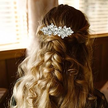 Amazon.com : BOYIVI 3PCS Rhinestone Hair Clips Flower Hair