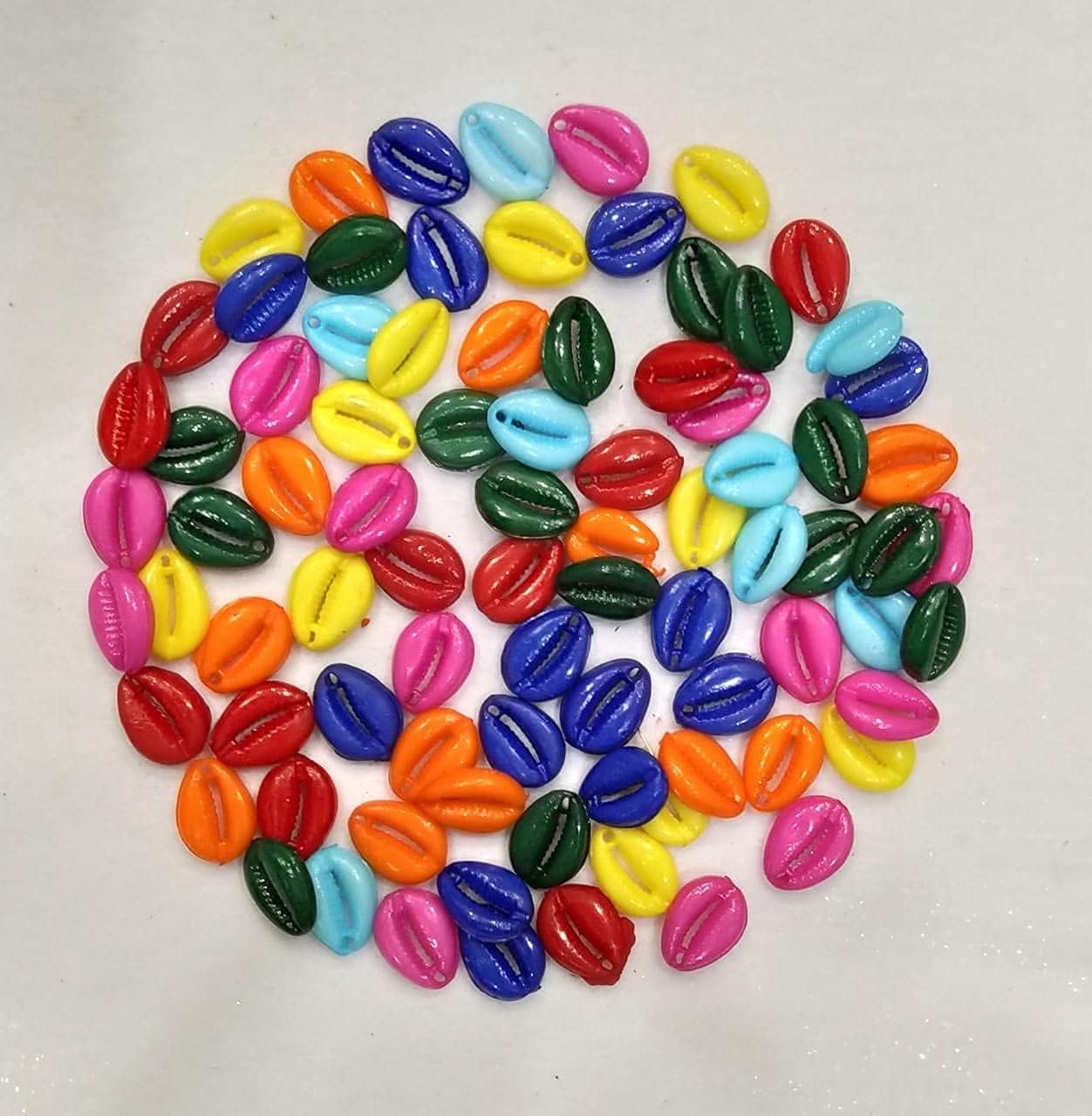 Kawdi, Kaudi, Kowdi, Cowrie, Koudi, Kodi Shells Stone Packet - Kodi for Decoration-REUSEBLE [ Multicolor-50 PC]