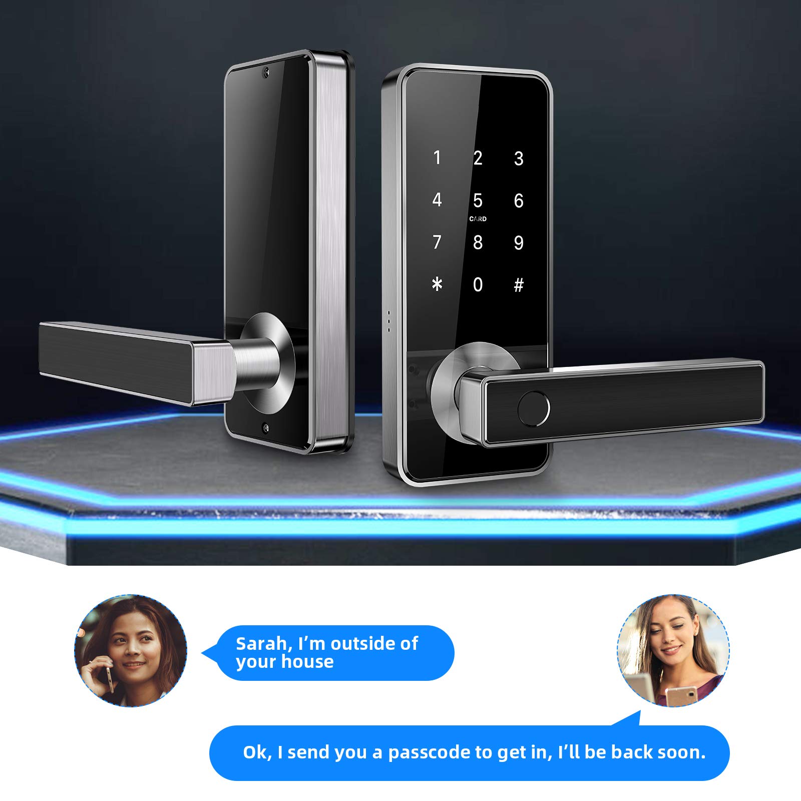 Buy Ruveno Smart Lock, Fingerprint Door Lock, Smart Door Lock, Keyless